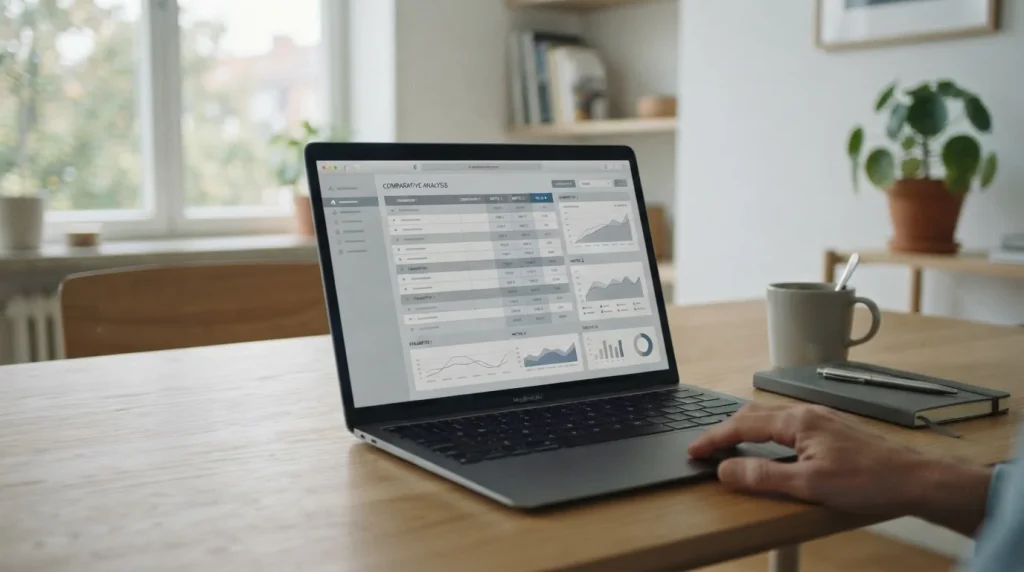 Analyse von Sportwetten-Einzahlungen und Bonusbedingungen am Laptop