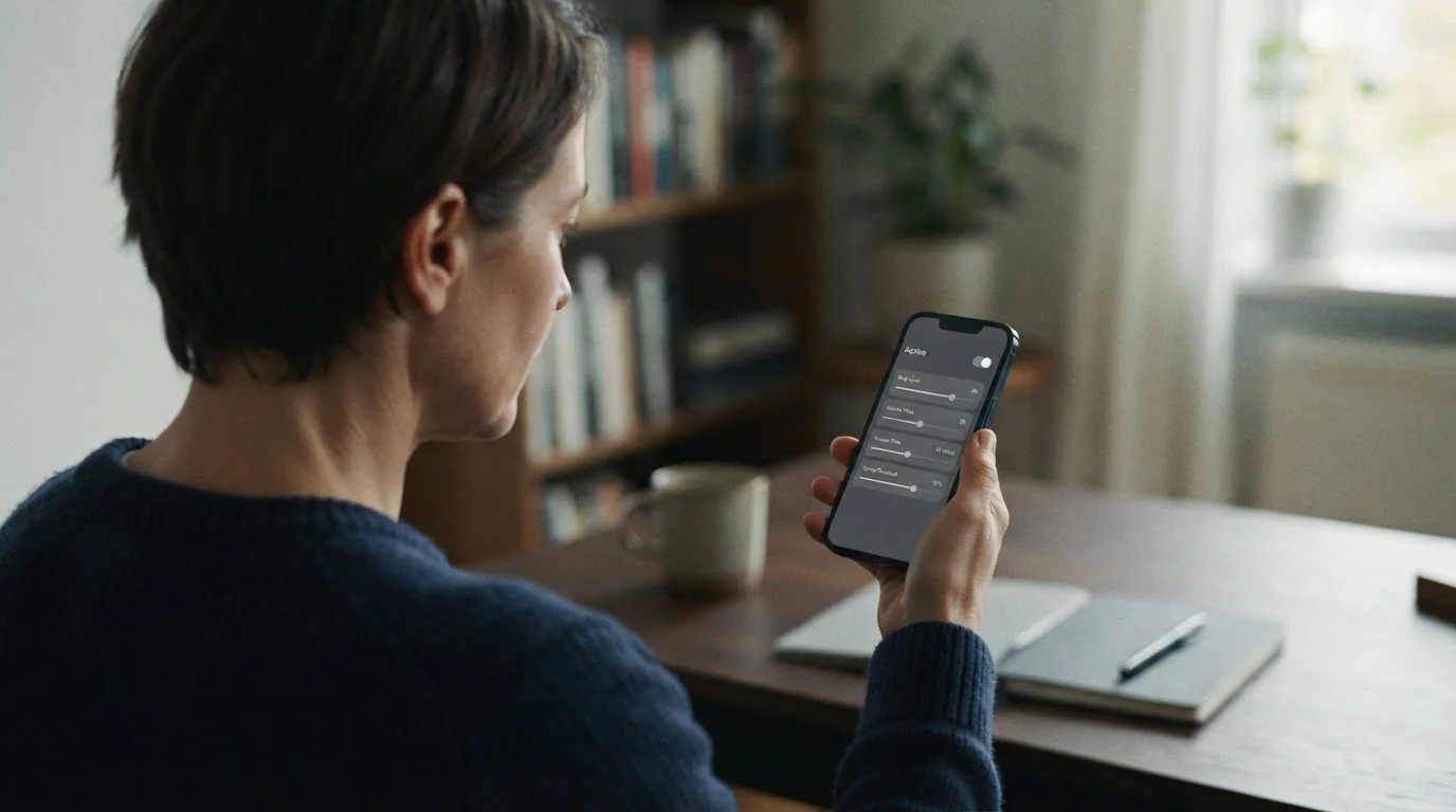 Person setzt Einzahlungslimit in Wett-App zur Illustration verantwortungsvollen Spielens mit Aircash
