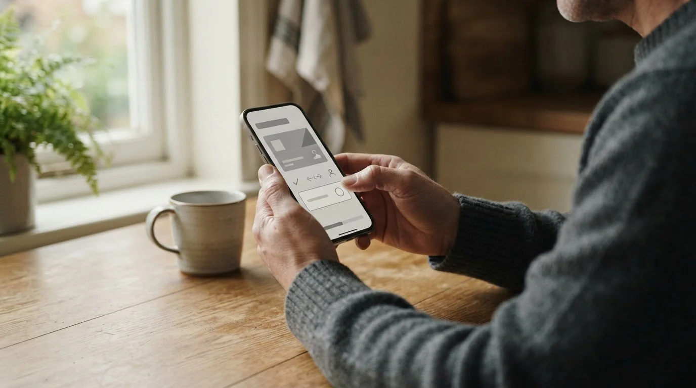Person nutzt Apple Pay Funktion auf iPhone für mobile Zahlung