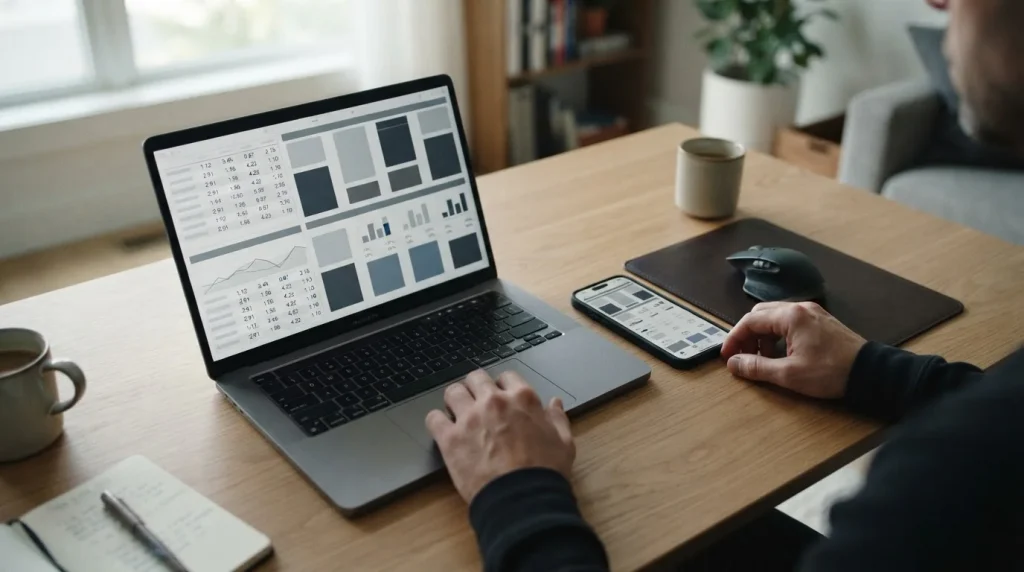 Desktop-Bildschirm mit Payz-Zahlungsschnittstelle und Wettanbieter-Vergleichstabelle
