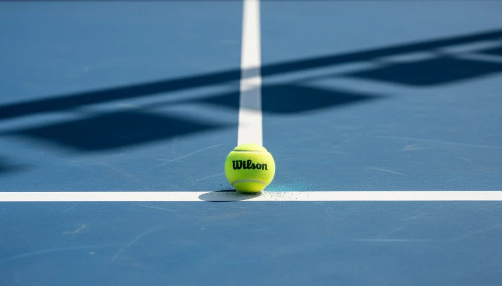 Tennisball auf Linie symbolisiert verschiedene Wettmöglichkeiten