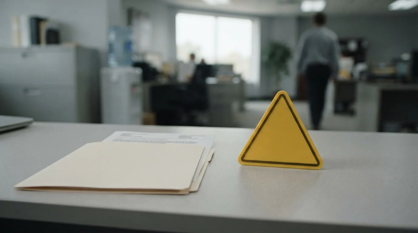 Warnschild und Regelwerk symbolisieren Risiken bei unregulierten Wettanbietern ohne Verifizierung